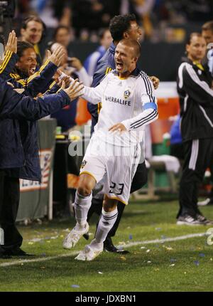 D'une moitié de l'OBJECTIF DE DAVID BECKHAM W LOS ANGELES GALAXY HOME DEPOT CENTER CARSON LOS ANGELES USA 24 mai 2008 Banque D'Images