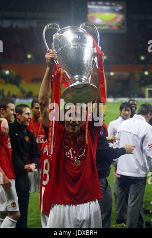 RIO FERDINAND MANCHESTER UNITED FC STADE Loujniki Moscou FÉDÉRATION DE RUSSIE 21 Mai 2008 Banque D'Images