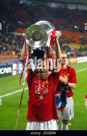 RYAN GIGGS MANCHESTER UNITED FC STADE Loujniki Moscou FÉDÉRATION DE RUSSIE 21 Mai 2008 Banque D'Images