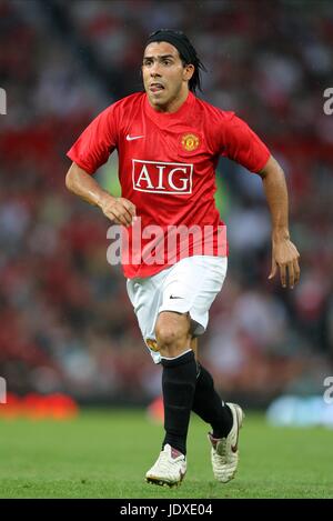 CARLOS TEVEZ MANCHESTER UNITED FC OLD TRAFFORD MANCHESTER EN ANGLETERRE 06 Août 2008 Banque D'Images