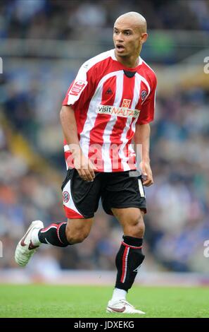 DANNY WEBBER SHEFFIELD UTD FC ST ANDREWS BIRMINGHAM ENGLAND 09 Août 2008 Banque D'Images