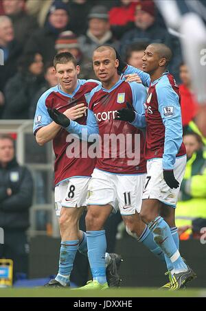 AGBONLAHOR MILNER & YOUNG ASTON VILLA V WEST BROMWICH VILLA PARK BIRMINGHAM ENGLAND 10 Janvier 2009 Banque D'Images