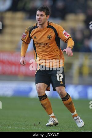 MATT JARVIS Wolverhampton Wanderers FC MOLINEUX STADIUM WOLVERHAMPTON ENGLAND 24 Janvier 2009 Banque D'Images