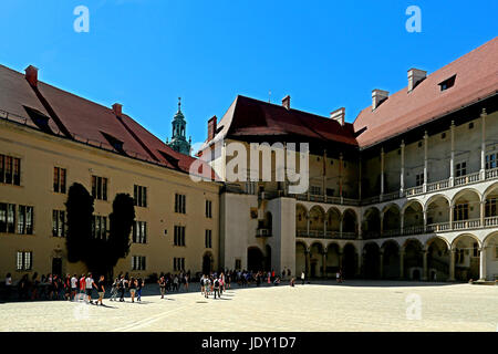 Château royal de Wawel, Cracovie, Pologne Banque D'Images