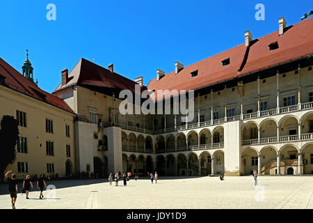 Château royal de Wawel, Cracovie, Pologne Banque D'Images