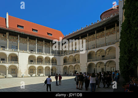 Château royal de Wawel, Cracovie, Pologne Banque D'Images