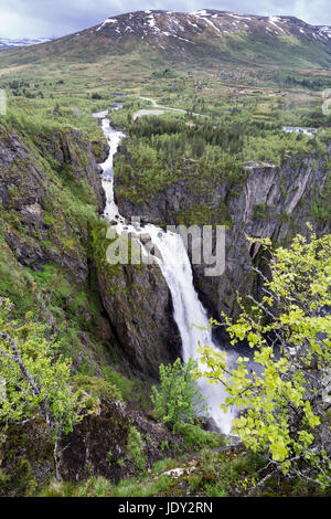 Voringsfossen, la 83e plus haute cascade en Norvège sur la base du total de l'automne. C'est peut-être le plus célèbre cascade dans le pays. Banque D'Images