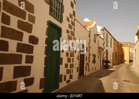 La vieille ville d'Agüimes dans l'Aguimes valley sur l'île des Canaries de l'Espagne dans l'océan Atlantique. Banque D'Images