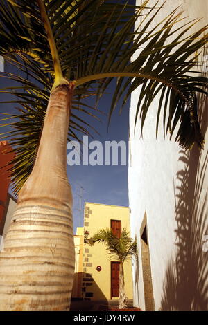 La vieille ville d'Agüimes dans l'Aguimes valley sur l'île des Canaries de l'Espagne dans l'océan Atlantique. Banque D'Images