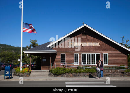 Bureau de poste, village de Cannon Beach, Oregon, USA, Amérique Latine Banque D'Images