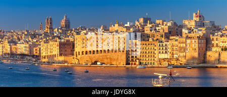 Grand Harbour et de La Valette, Malte Senglea Banque D'Images