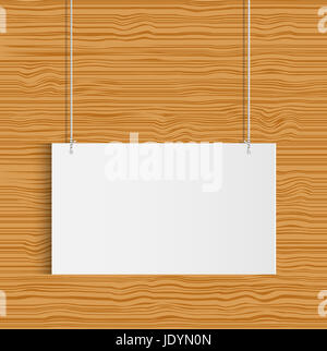 Illustration d'une pendaison against a background texture bois. Banque D'Images