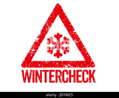 Roter Stempel - Wintercheck Banque D'Images