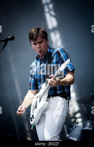 Milan, Italie 21 juin Jimmy Eat World live à Ippodromo San Siro © Roberto Finizio / Alamy Live News Banque D'Images