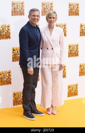 Steve Carell und Kristen Wiig beim Photocall zum Kinofilm 'Gru 3. Mi villano favorito / Détestable moi 3 / Ich Einfach unverbesserlich - 3' im Hotel Santo Mauro. Madrid, 20.06.2017 | Verwendung weltweit/photo alliance Banque D'Images