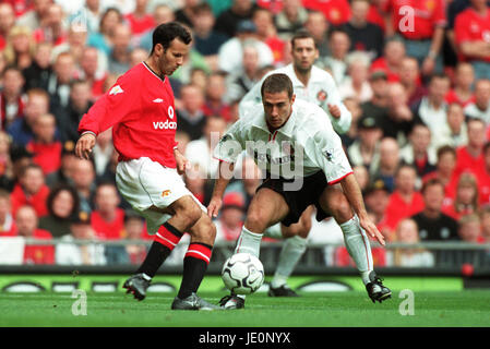 RYAN GIGGS & CHRIS MAKIN MANCHESTER UTD V SUNDERLAND 09 Septembre 2000 Banque D'Images