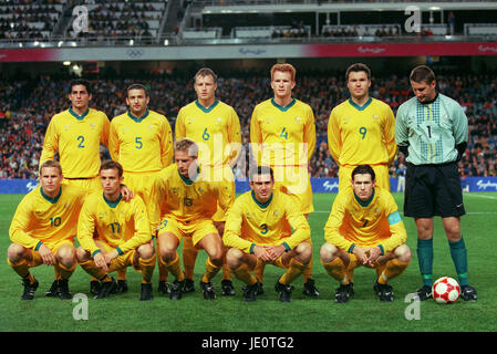 L'AUSTRALIE . Groupe de l'ÉQUIPE DES JEUX OLYMPIQUES JEUX OLYMPIQUES DE SYDNEY SYDNEY SYDNEY AUSTRALIE 16 Septembre 2000 Banque D'Images