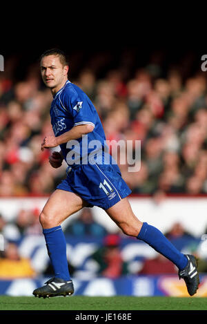 DENNIS WISE FC CHELSEA LONDON HIGHBURY 18 Février 2001 Banque D'Images