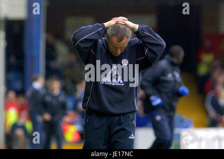 PETER TAYLOR Leicester City FC MANAGER 21 Avril 2001 Banque D'Images