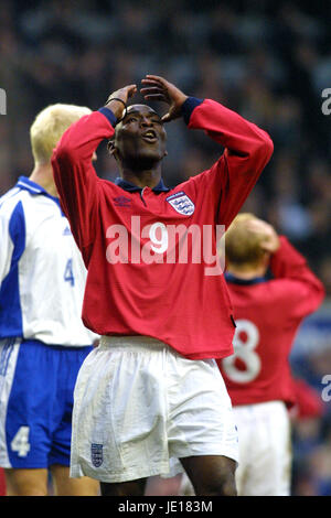 ANDY COLE ANGLETERRE & MANCHESTER UNITED FC 24 mars 2001 Banque D'Images