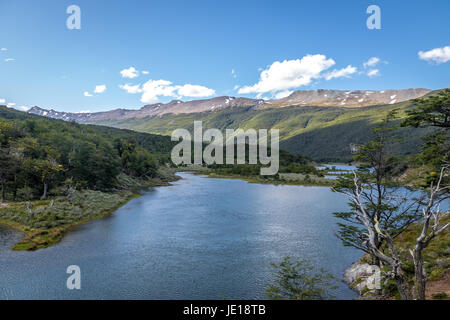 Le lac Roca au Parc National Terre de Feu en Patagonie - Ushuaia, Tierra del Fuego, Argentina Banque D'Images