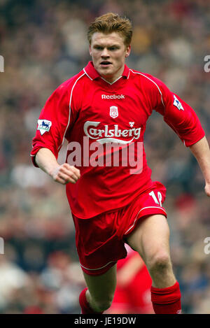 JOHN ARNE RIISE LIVERPOOL FC LIVERPOOL ANFIELD 23 Février 2002 Banque D'Images