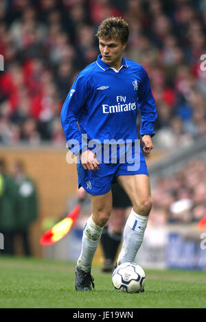 JESPER GRONKJAER CHELSEA FC ANFIELD LIVERPOOL 24 Mars 2002 Banque D'Images