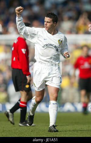 IAN HARTE LEEDS UNITED FC ELLAND ROAD LEEDS 30 Mars 2002 Banque D'Images