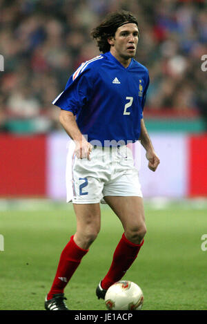 VINCENT CANDELA FRANCE & AS ROMA STADE FRANCE PARIS 27 Mars 2002 Banque D'Images