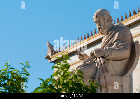 Statues classiques assis Platon Banque D'Images