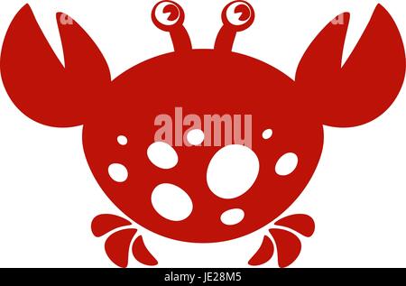 Le crabe. Vector image stylisée sur fond blanc Banque D'Images