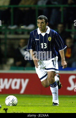 CALLUM DAVIDSON ECOSSE & Leicester City FC EASTER ROAD EDINBURGH 15 Octobre 2002 Banque D'Images