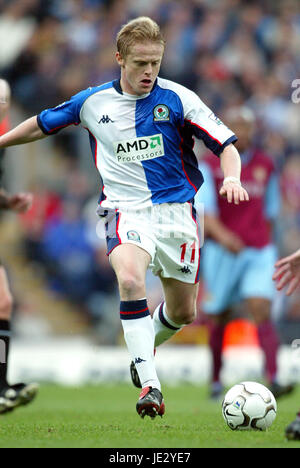 DAMIEN DUFF Blackburn Rovers BLACKBURN EWOOD PARK 03 Novembre 2002 Banque D'Images