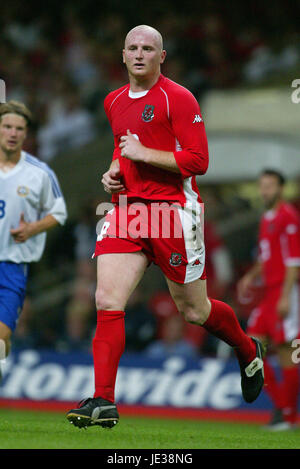 JOHN HARTSON WALES & Celtic FC DE GLASGOW MILLENNIUM STADIUM Cardiff au Pays de Galles le 10 septembre 2003 Banque D'Images