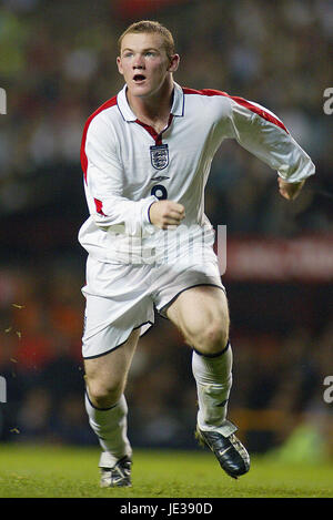 WAYNE ROONEY, l'Angleterre et l'Everton FC, Angleterre V LIECHTENSTEIN 2003 Banque D'Images