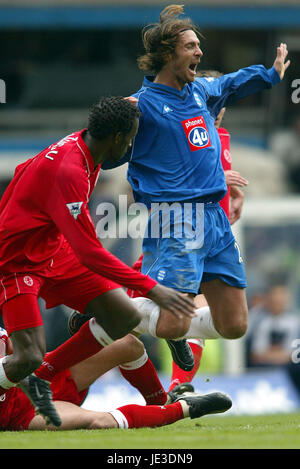 DUGARRY D.), Birmingham City FC ST ANDREWS BIRMINGHAM ENGLAND 26 Avril 2003 Banque D'Images