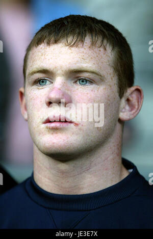 WAYNE ROONEY, l'Angleterre et l'Everton FC, LE LIECHTENSTEIN V ANGLETERRE, 2003 Banque D'Images