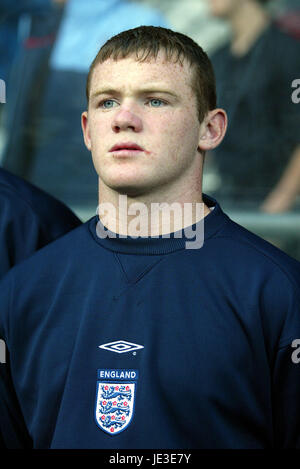 WAYNE ROONEY, l'Angleterre et l'Everton FC, LE LIECHTENSTEIN V ANGLETERRE, 2003 Banque D'Images