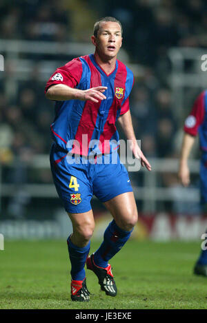 PATRIK ANDERSSON FC BARCELONE ST JAMES PARK NEWCASTLE 19 Mars 2003 Banque D'Images