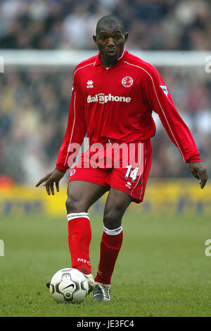 GEREMI MIDDLESBROUGH FC STADE RIVERSIDE MIDDLESBROUGH ANGLETERRE 01 Mars 2003 Banque D'Images