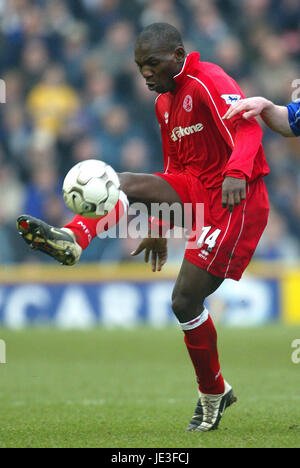 GEREMI MIDDLESBROUGH FC STADE RIVERSIDE MIDDLESBROUGH ANGLETERRE 01 Mars 2003 Banque D'Images