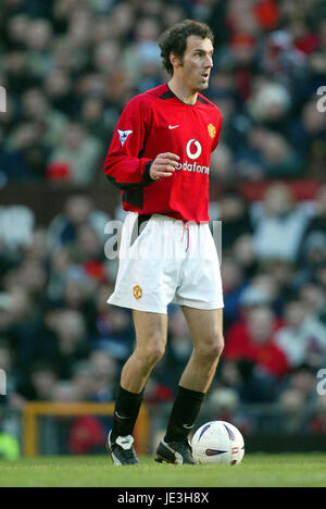 LAURENT BLANC OLD TRAFFORD MANCHESTER UNITED FC MANCESTER 04 Janvier 2003 Banque D'Images