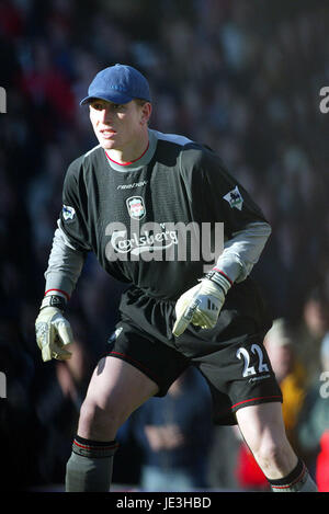 CHRIS KIRKLAND LIVERPOOL FC MAINE ROAD MANCHESTER 05 Janvier 2003 Banque D'Images