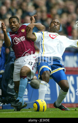 U CRUZ & RICARDO FULLER ASTON VILLA V PORTSMOUTH ASTON VILLA PARK BIRMINGHAM ENGLAND 06 Novembre 2004 Banque D'Images