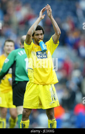 JERMAINE PENNANT LEEDS UNITED FC BLACKBURN EWOOD PARK ANGLETERRE 10 Avril 2004 Banque D'Images