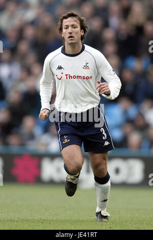 MAURICIO TARICCO Tottenham Hotspur FC CITY OF MANCHESTER STADIUM MANCHESTER EN ANGLETERRE 25 Janvier 2004 Banque D'Images