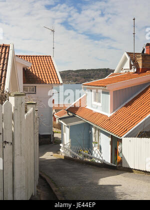 La petite ville de In Kitchen, sur la côte ouest de la Suède, une destination de vacances Banque D'Images