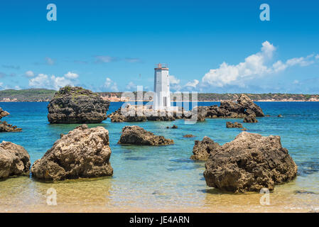 Le phare sur la pointe nord de Madagascar à Antsiranana (Diego Suarez, Cap Andranomody) Banque D'Images