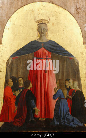 Italie Toscane Arezzo Museum Piero della Francesca Polyptique de la miséricorde par Piero della Francesca Banque D'Images