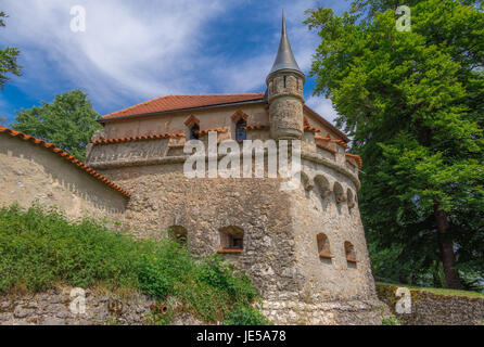 Schloss Château de Lichtenstein, Honau, Baden-Wurttemberg, Germany, Europe Banque D'Images